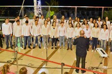 O Coral do Centro Universitário de João Pessoa (Unipê) é uma das atrações que se apresentam durante o encontro de vozes