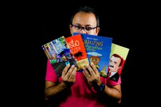 O escritor Jairo Cezar é autor das obras  escrito no ônibus, Rapunzel e outros poemas da infância e Augusto dos Anjos em hq