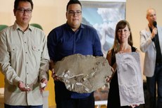 Pesquisadores brasileiros, em parceria com chineses, apresentam réplicas de descobertas no campo da paleontologia: ovos e restos fossilizados de pterossauros escavados na China