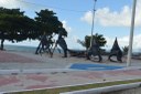 A Praça do Mar de Jacumã está sendo revitalizada pela Suplan, em parceria com a Prefeitura Municipal de Conde