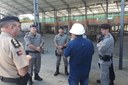 Comandantes da PM visitaram o Parque do Povo, que meste ano terá o sistema de monitoramento reforçado 