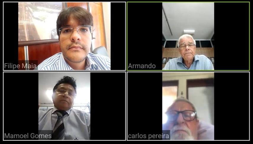 Membros do Conselho Executivo do DER por vídeoconferência