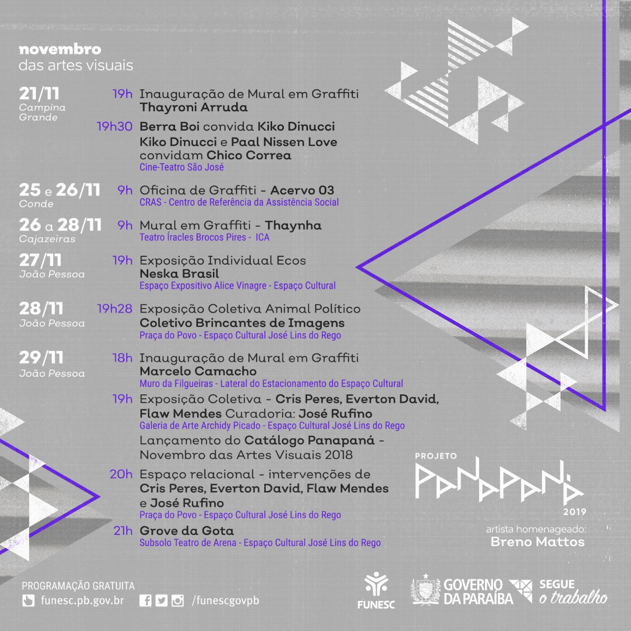 Programação completa