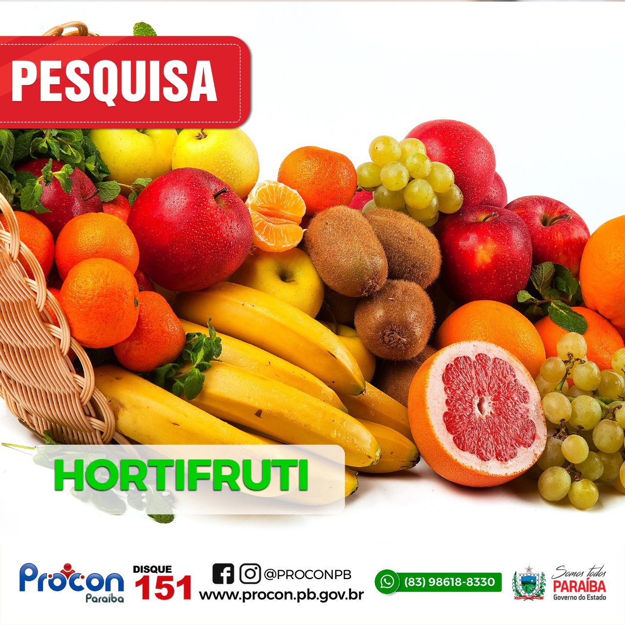 Antes de ir às compras, confira a pesquisa realizada pelo o PROCON-PB que constatou uma diferença de 293,91% no preço do item de hotifruti