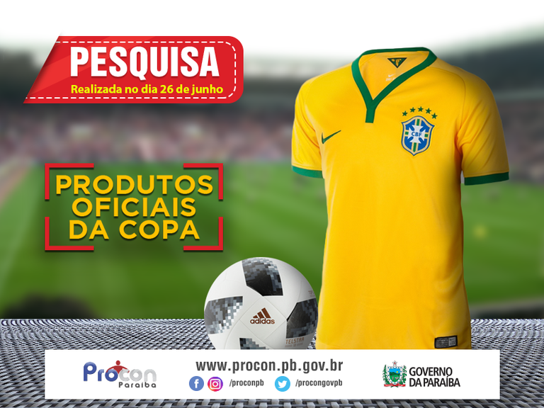 Camisa oficial da seleção brasileira custa até R$ 279,99 em João Pessoa
