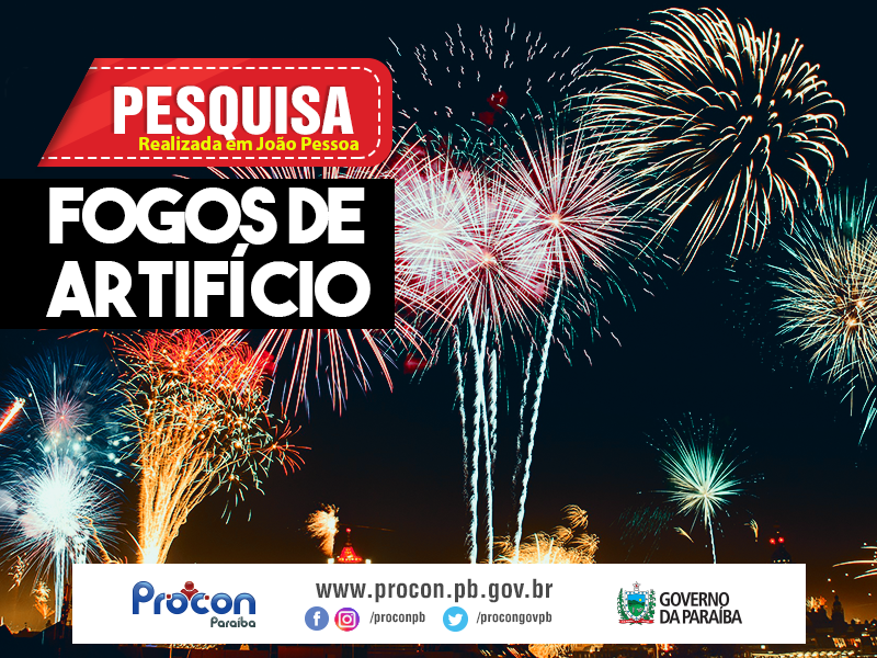 Fogos de artifícios têm preços variando até 78,57% em João Pessoa