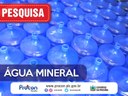 O preço da água mineral garrafão com 20 litros teve o menor preço encontrado por R$ 6 O preço da água mineral garrafão com 20 litros teve o menor preço encontrado por R$ 6