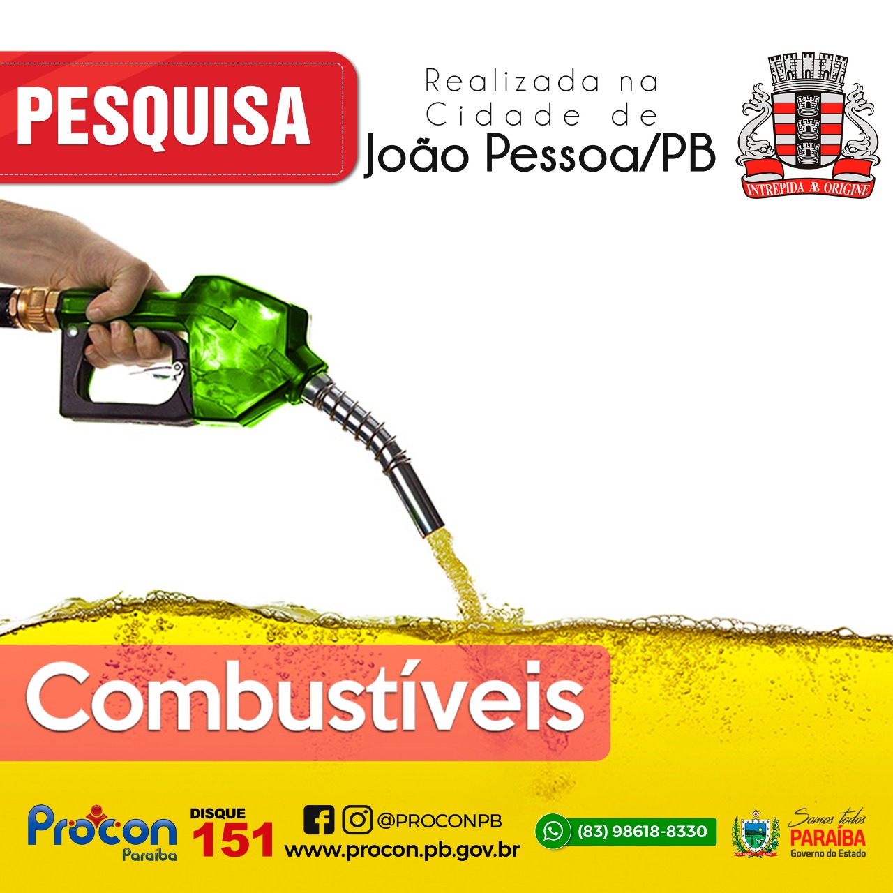 Pesquisa de preços de combustíveis em João Pessoa é realizada pelo PROCON-PB e aponta menor preço da gasolina por R$ 6,359