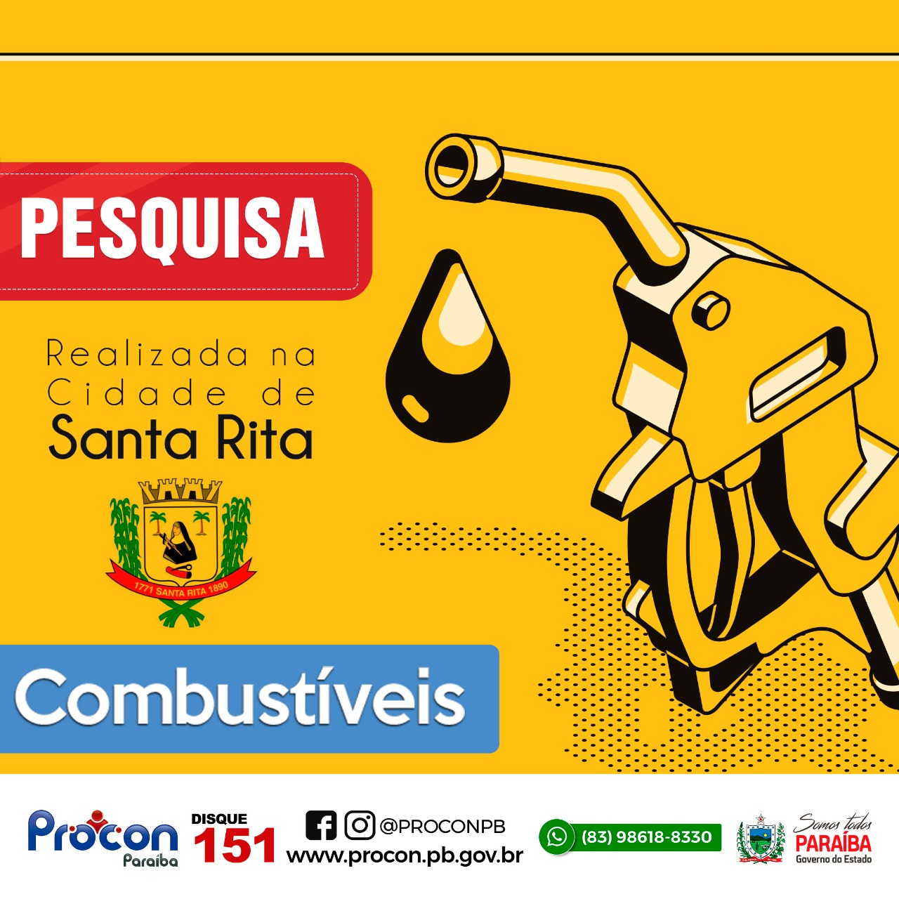 Pesquisa realizada pelo o Procon Paraíba nos postos de combustíveis em Santa Rita constata menor preço da gasolina por R$ 5,790
