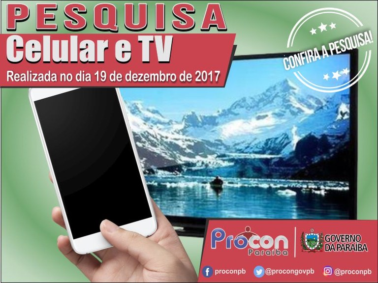 Preços de TVs diferem até R$ 1.788,48. Smartphone apresenta diferença de até R$ 1.000