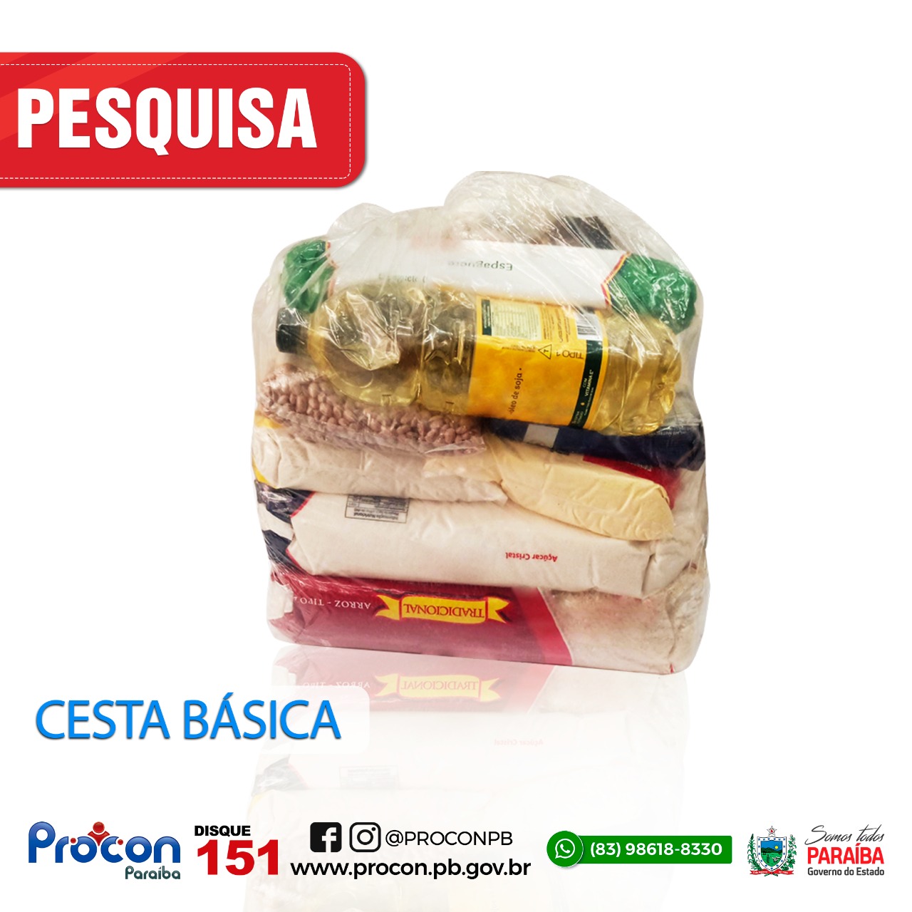 Procon Estadual da Paraíba realiza pesquisa de itens da cesta básica e variação ultrapassa os 200%