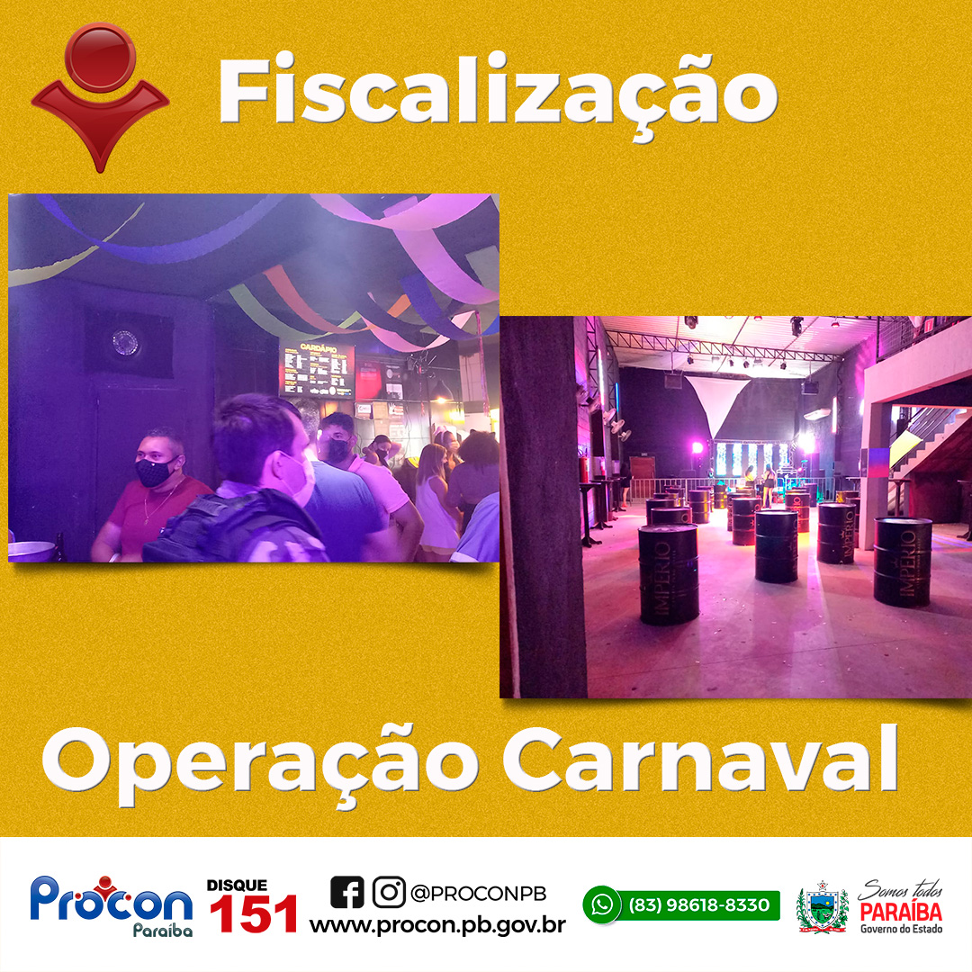 Procon-PB divulga balanço da Operação Carnaval na grande João Pessoa-PB