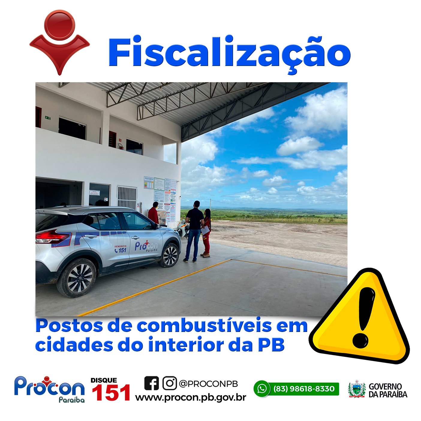PROCON-PB FISCALIZA 40 POSTOS DE COMBUSTÍVEIS EM 11 CIDADES DO INTERIOR PARAIBANO