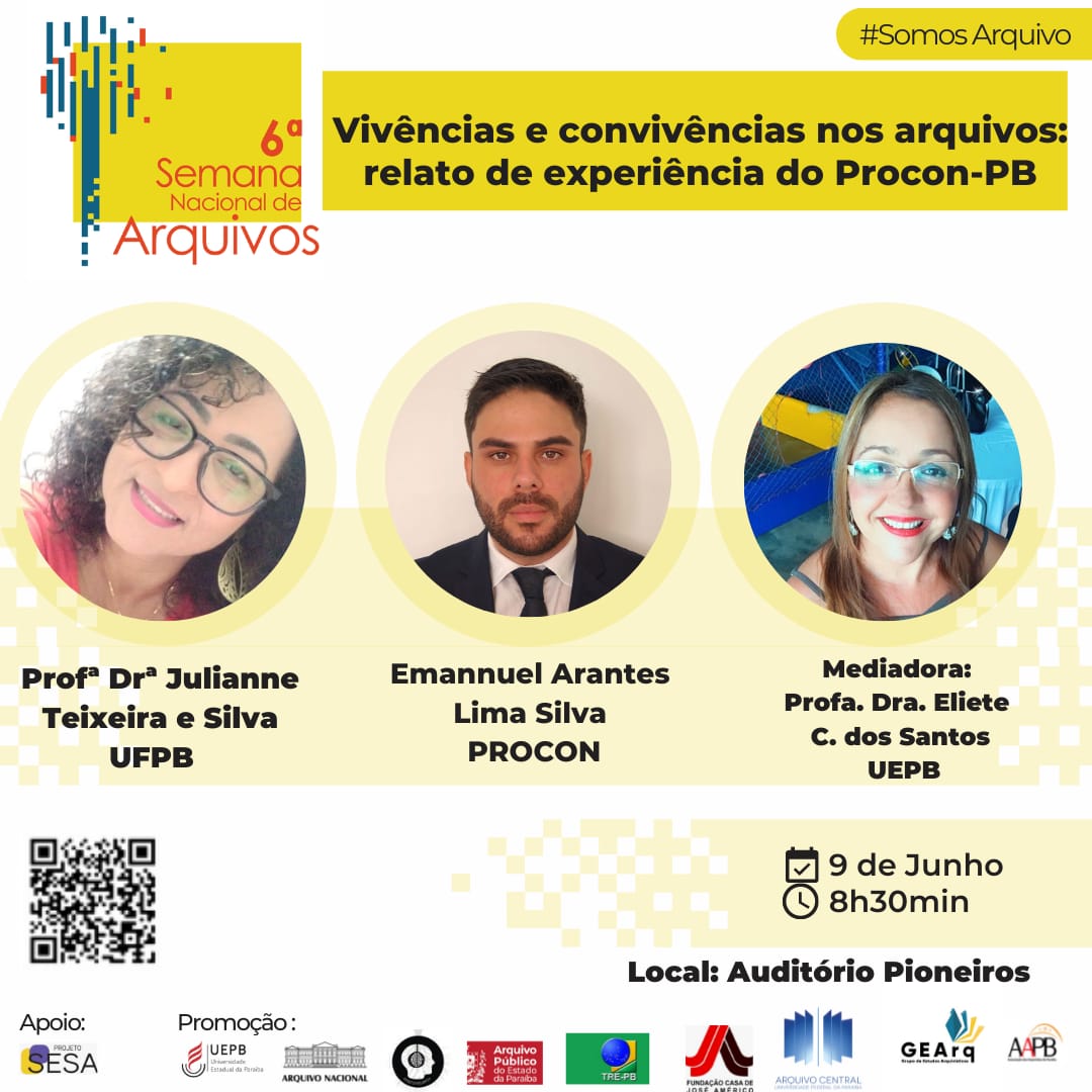 PROCON-PB participa da 6ª Semana Nacional de Arquivos no auditório da UEPB
